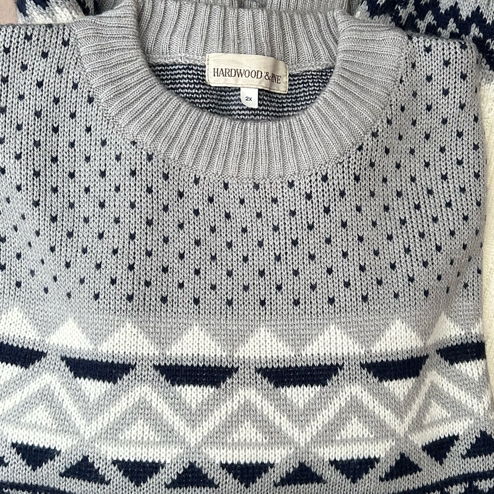 Hardwood & Pine Pullover Long Sleeve Crew Neck Sweater 2X
